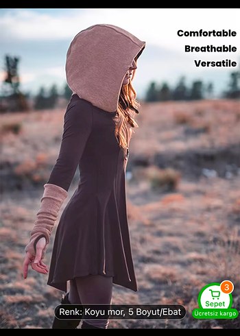 Gotik Midi Kadın Elbise - Görsel 2