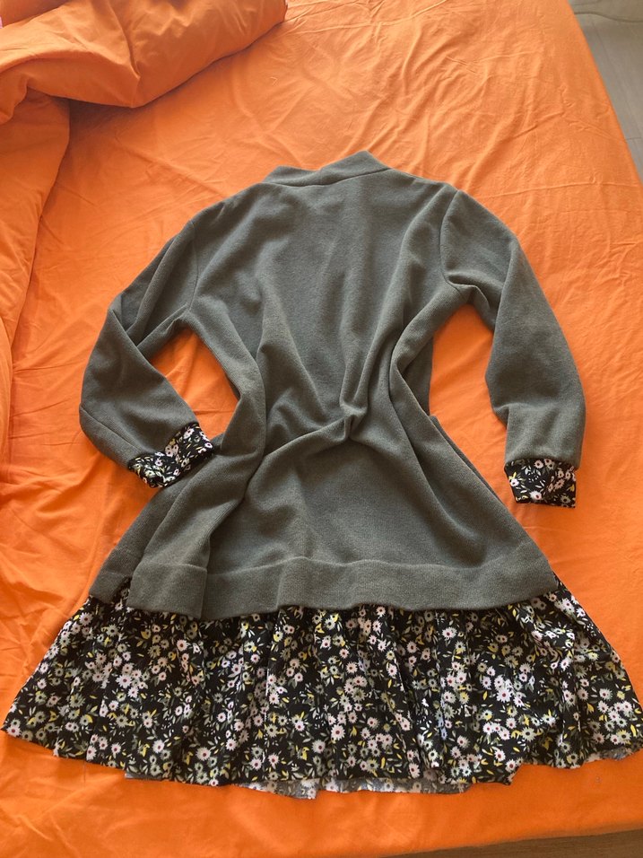 Zümrüt Yeşili Uzun Kollu Tunik Elbise - Görsel 2