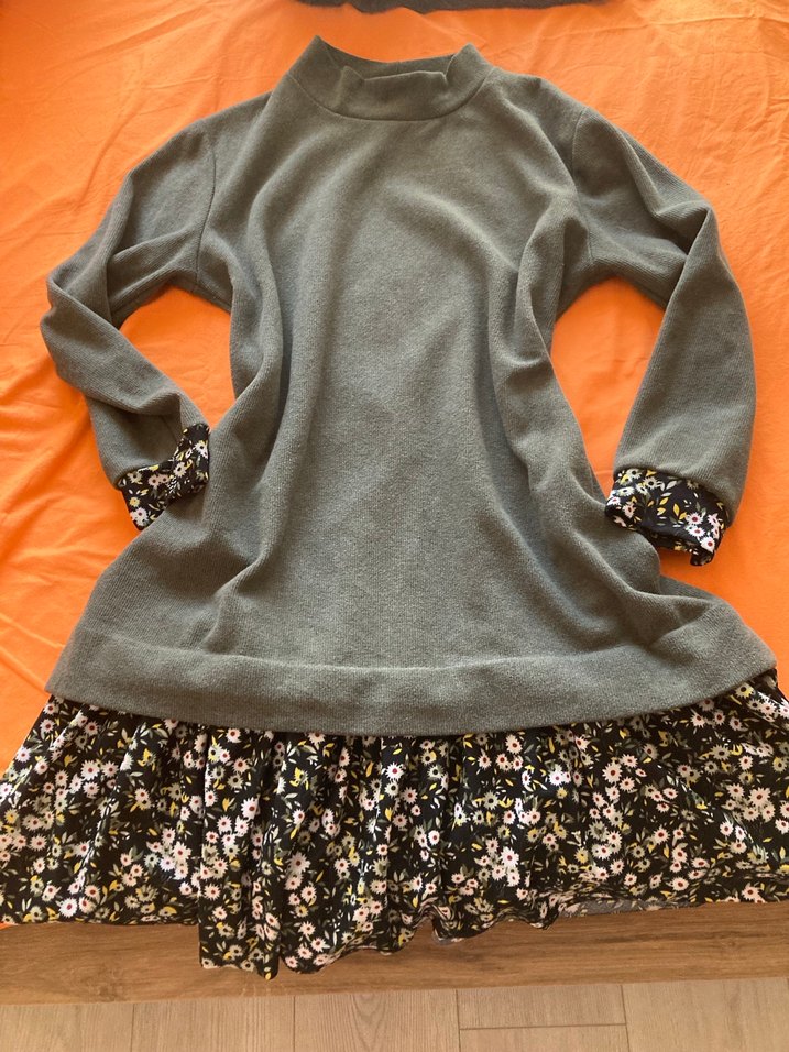 Zümrüt Yeşili Uzun Kollu Tunik Elbise - Görsel 3