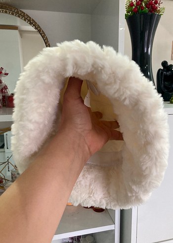 Beyaz Kürklü Bohem Kadın Şapka - Görsel 4