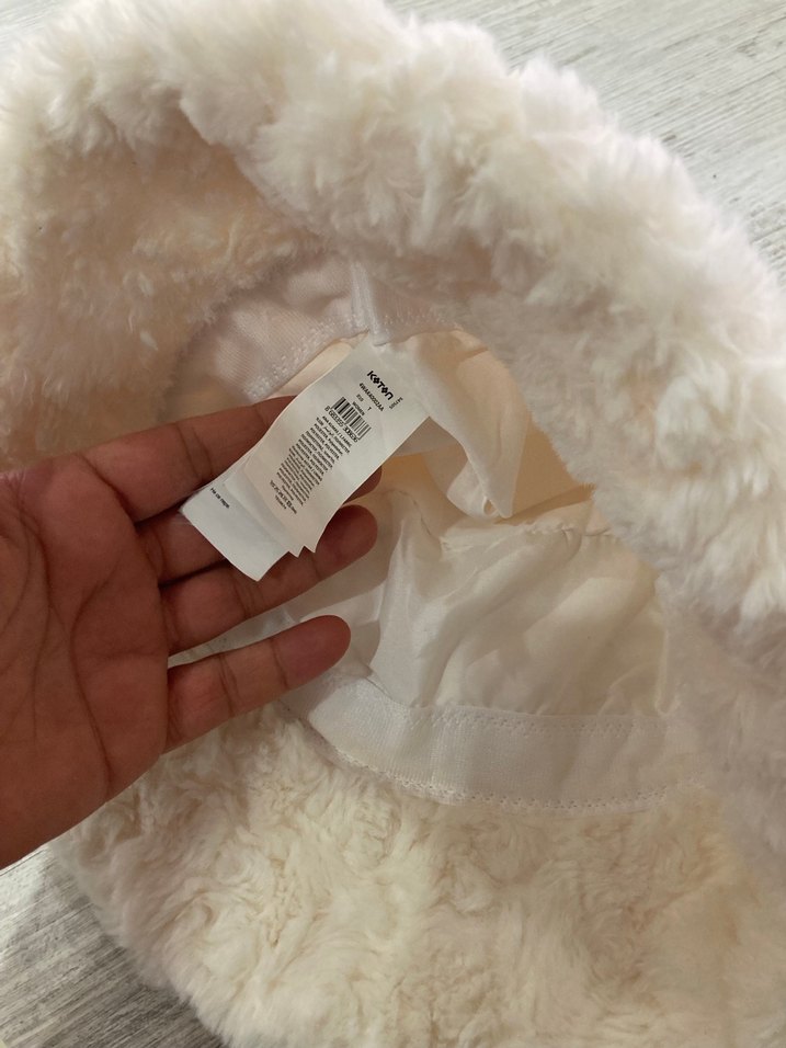 Beyaz Kürklü Bohem Kadın Şapka - Görsel 5