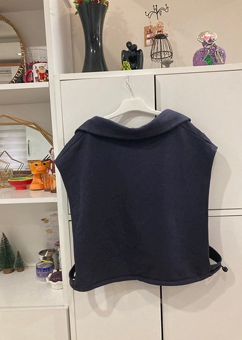 Antrasit Relaxed Dik Yaka Ay Kol Kalın Yelek - Görsel 10