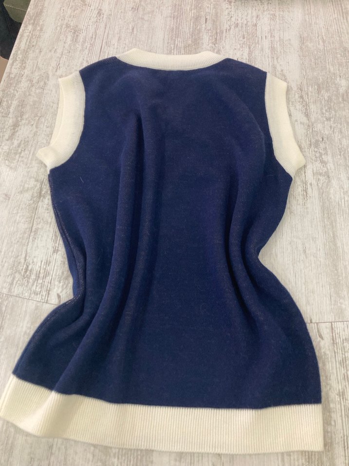 Desenli Örme Mavi Kadın Süveter - Görsel 5