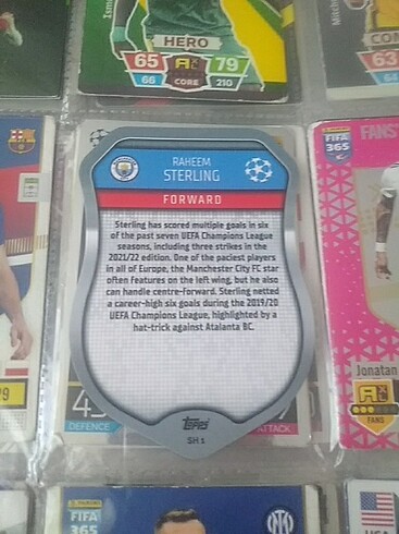  Pro elite sterling futbolcu kartı