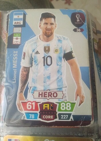 Messi futbol kartı 