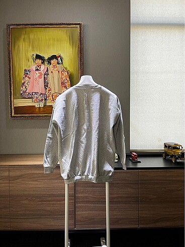 Diğer Gri Düz Renk Unisex Sweatshirt