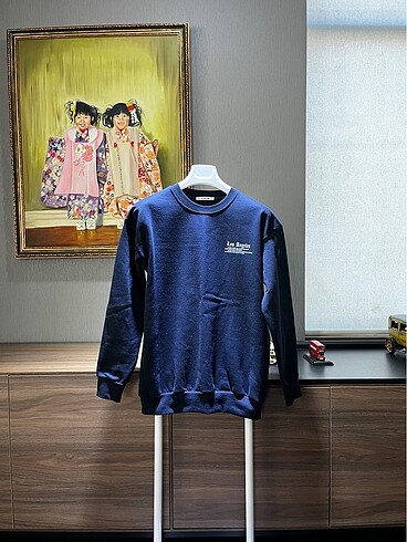 Los Angeles Detaylı Lacivert Sweatshirt