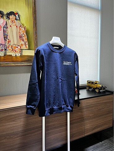 Diğer Los Angeles Detaylı Lacivert Sweatshirt