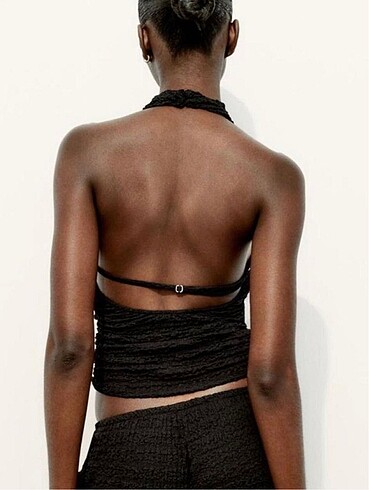 Zara Zara dokulu halter bluz