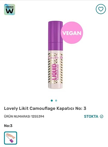 Beden Renk Lovely kapatıcı