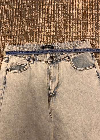 Açık Mavi Bol Kesim Denim Kadın Jean - Görsel 4