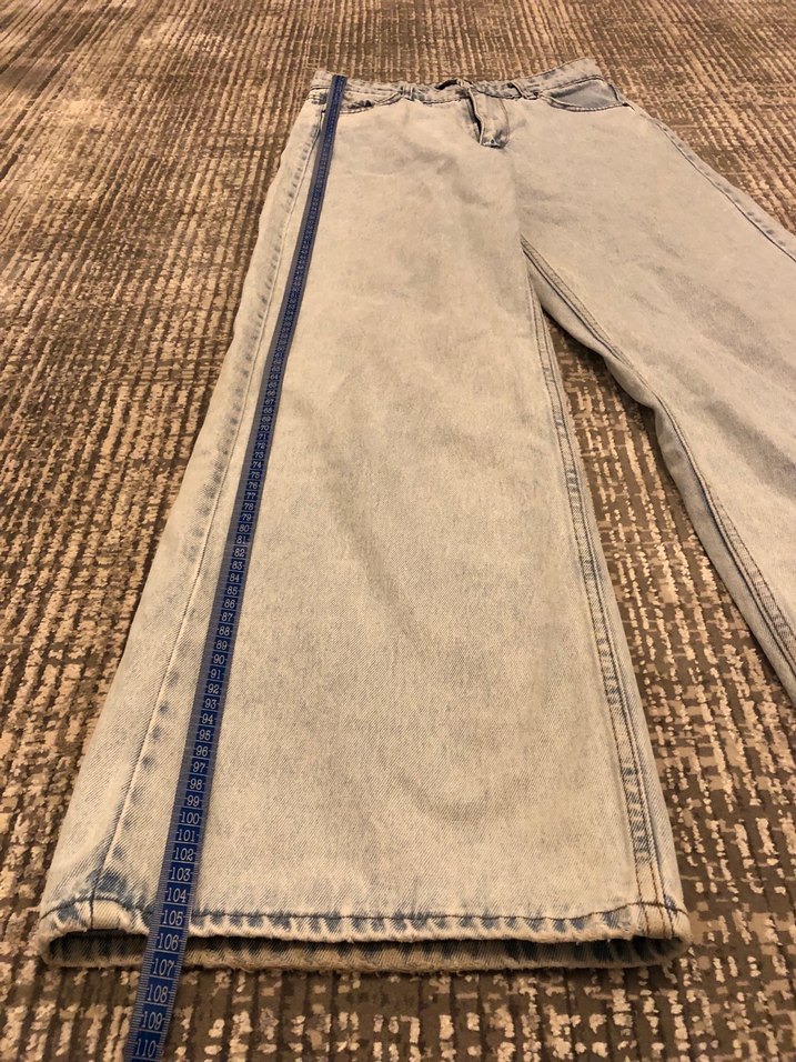 Açık Mavi Bol Kesim Denim Kadın Jean - Görsel 5