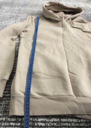 Bej Kapüşonlu Kadın Sweatshirt - Görsel 4