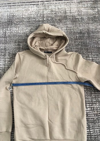 Bej Kapüşonlu Kadın Sweatshirt - Görsel 3