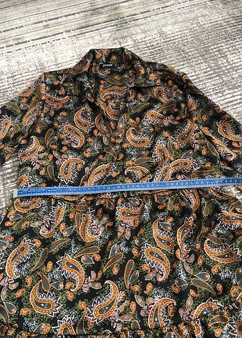 Bohem Desenli Saten elbise - Görsel 4