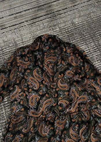 Bohem Desenli Saten elbise - Görsel 2