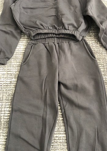 Gri Kapüşonlu Kadın Eşofman Takımı - Görsel 3