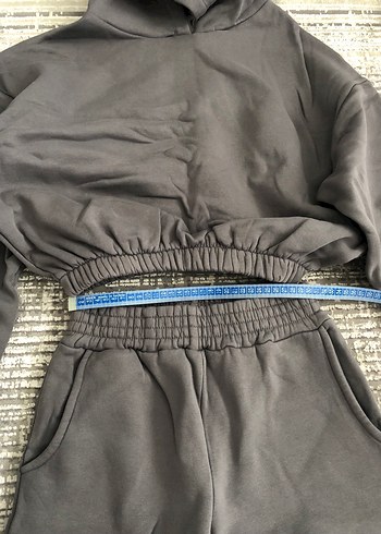 Gri Kapüşonlu Kadın Eşofman Takımı - Görsel 6