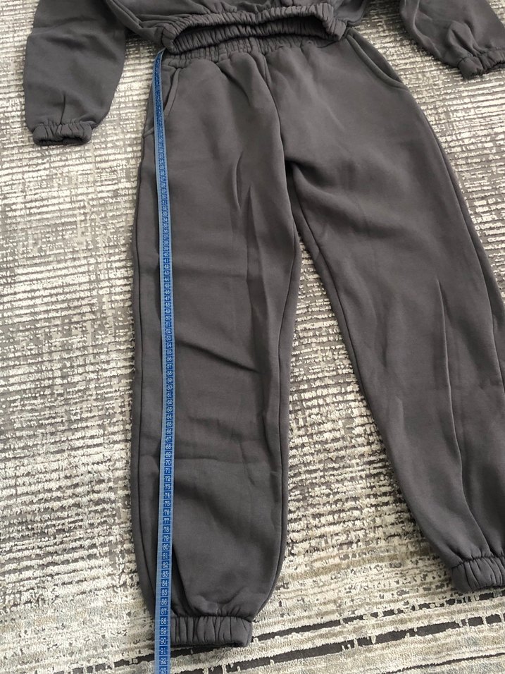 Gri Kapüşonlu Kadın Eşofman Takımı - Görsel 5