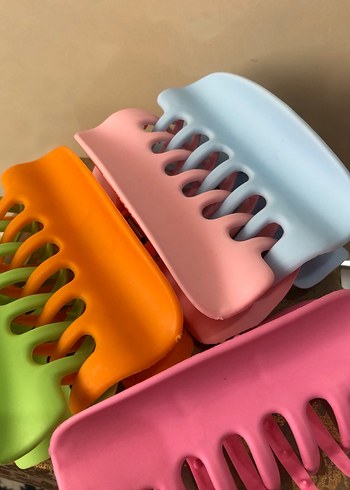 Pastel Renkli Plastik Saç Tokası Seti - Görsel 2