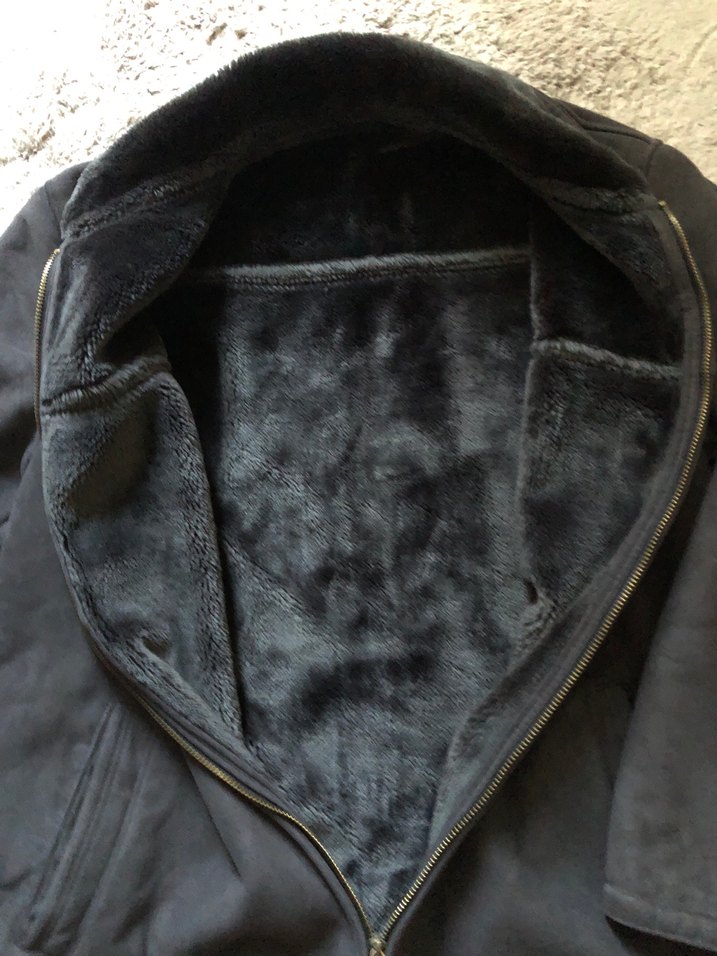 Gri Süet Fermuarlı Kadın Mont - Görsel 5