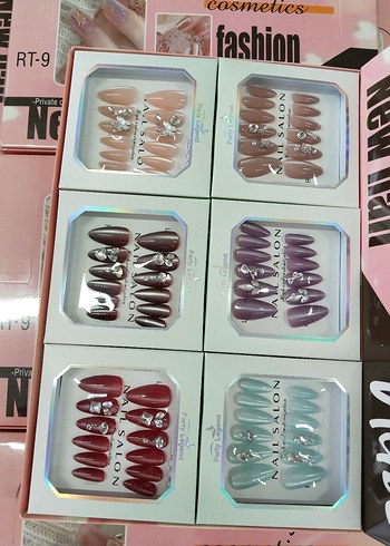 protez tırnak seti Renkli - Görsel 5