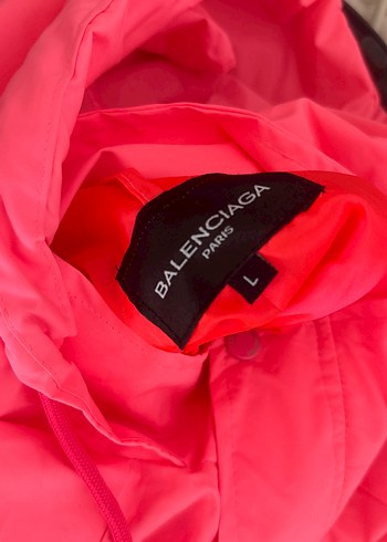 Düğmeli Pembe Midi Yağmurluk - Görsel 3