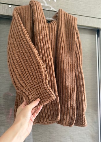 Kadın Kahverengi Uzun Boğazlı Triko Kazak - Görsel 2