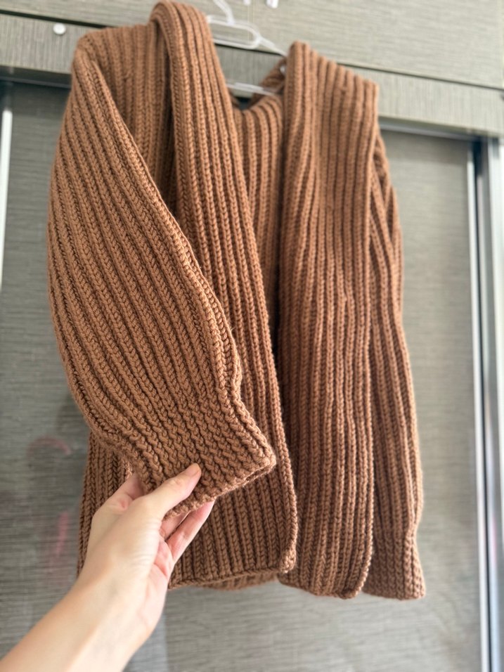 Kadın Kahverengi Uzun Boğazlı Triko Kazak - Görsel 2