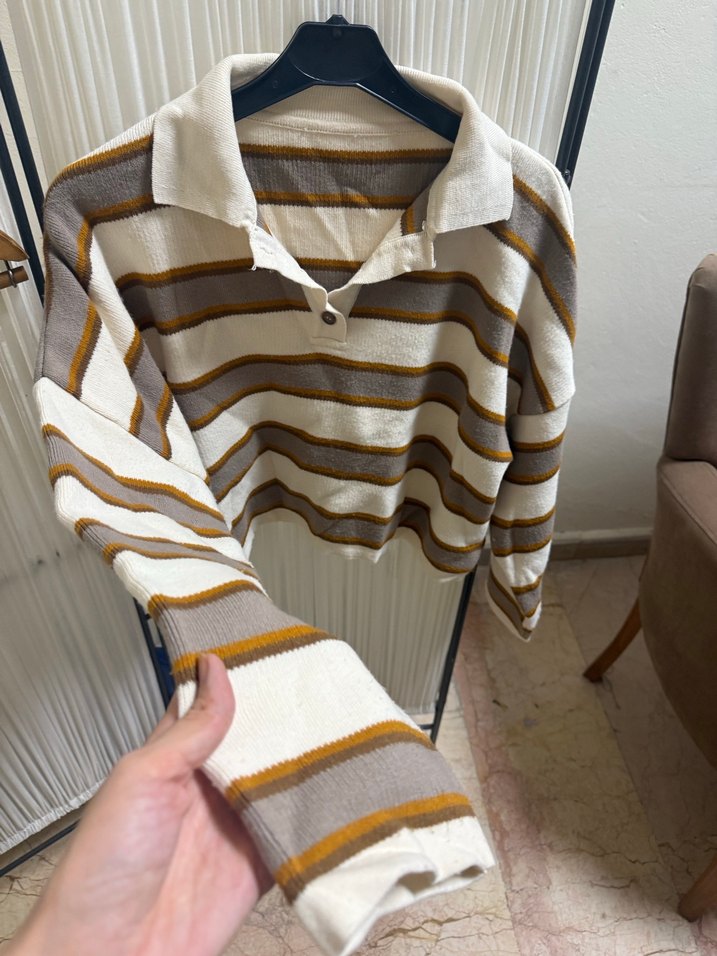 Kadın Kahverengi Örgü Midi Hırka - Görsel 4