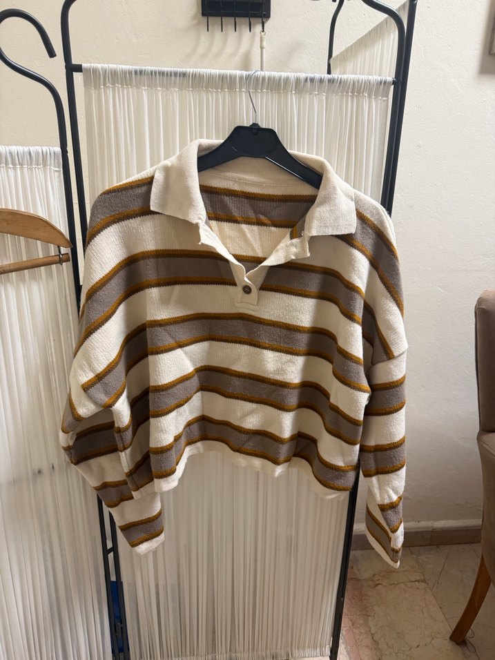 Kadın Kahverengi Örgü Midi Hırka - Görsel 3