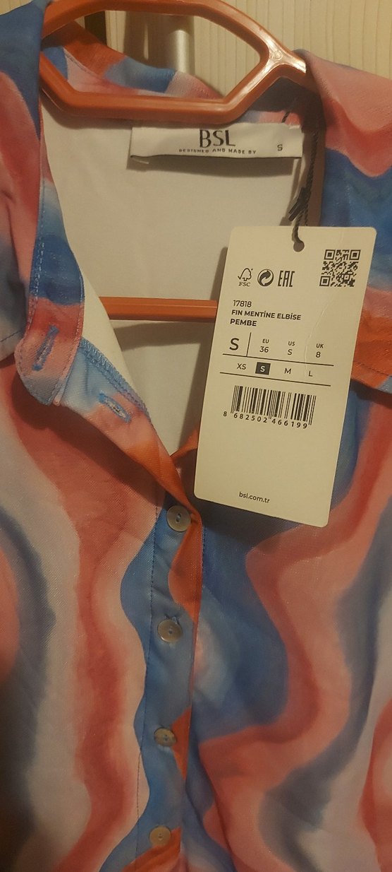 Düğmeli Pastel Renkli Mini Gömlek Elbise - Görsel 2