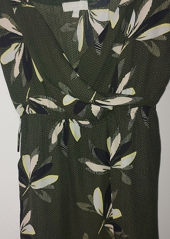 Kadın Kolsuz Desenli Rahat Elbise - Görsel 2