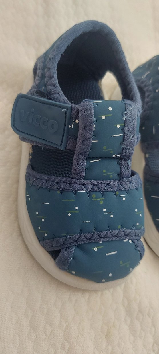 Koyu Mavi Erkek Çocuk Cırtlı Terlik - Görsel 2