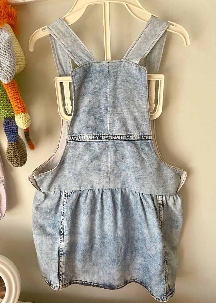 El yapımı 2-4 yaş kot elbise - Görsel 2