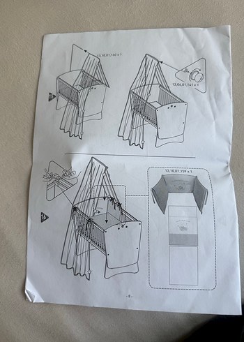 Çilek Star Beşik(45x90cm)Komple - Görsel 5