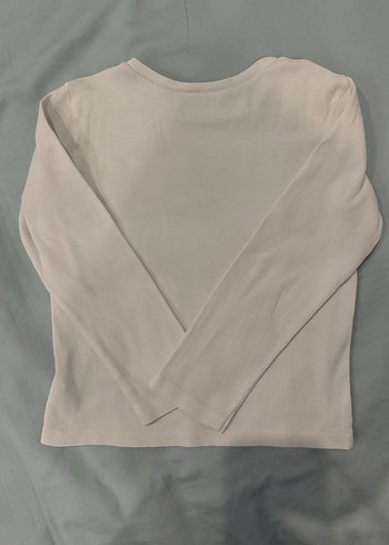Benetton Kız Çocuk Uzun Kollu Beyaz Tişört - Görsel 3