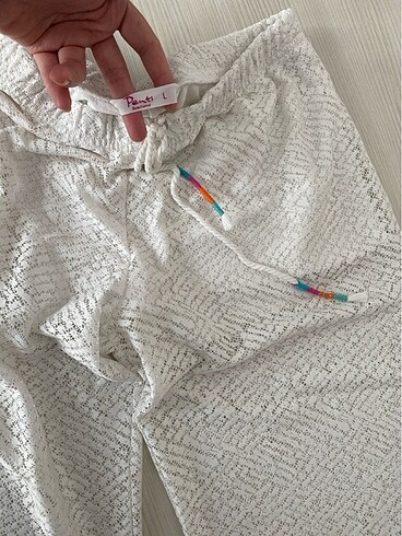 Beyaz transparan plaj pantolonu - Görsel 4