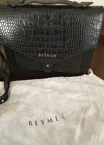 BEYMEN ORJİNAL DERİ SİYAH ÇANTA