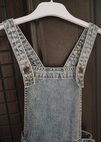 Denim Kısa Salopet yaş 10-11 yaş kalıbı geniş - Görsel 6