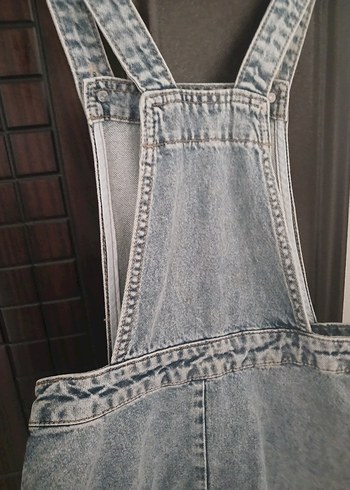 Denim Kısa Salopet yaş 10-11 yaş kalıbı geniş - Görsel 7