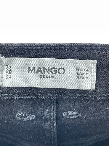 34 Beden siyah Renk Mango Jean / Kot %70 İndirimli.