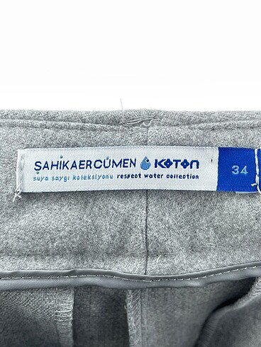 34 Beden gri Renk Koton Kumaş Pantolon %70 İndirimli.