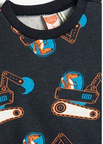 4 Yaş Beden Vinç baskılı sweatshirt 4/5 yaş