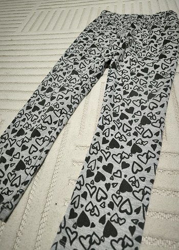 Gri Baskılı rahat kız tayt 9 yaş - Görsel 3