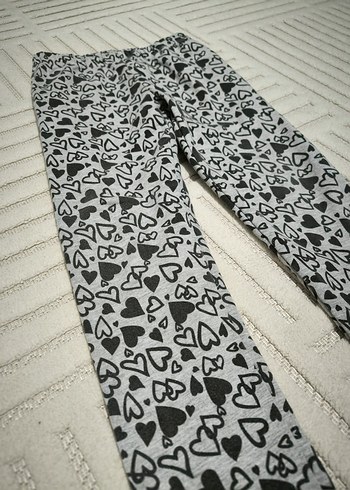 Gri Baskılı rahat kız tayt 9 yaş - Görsel 2