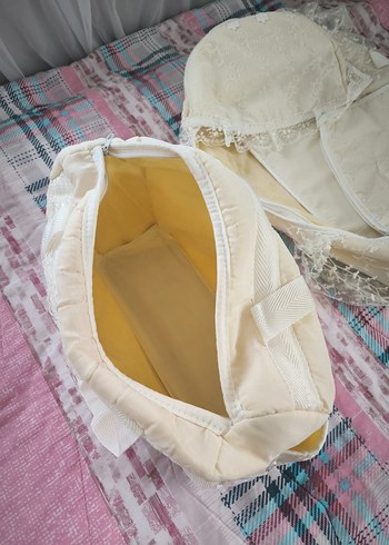 Nakışlı Beyaz Bebek Çantası ile ana kucağı yeni gibi tertemiz - Görsel 4