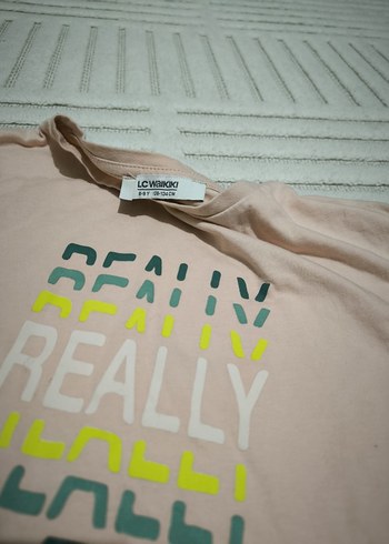 bisiklet yaka baskılı uzun kollu toz pembe kız çocuk 8/9 yaş - Görsel 2