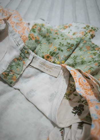 Bohem renkli astarlı kız çocuk elbisesi 6/7 yaş - Görsel 4