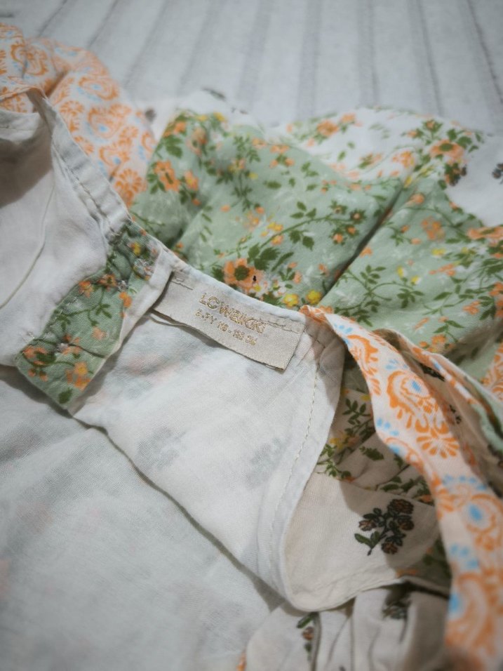 Bohem renkli astarlı kız çocuk elbisesi 6/7 yaş - Görsel 4